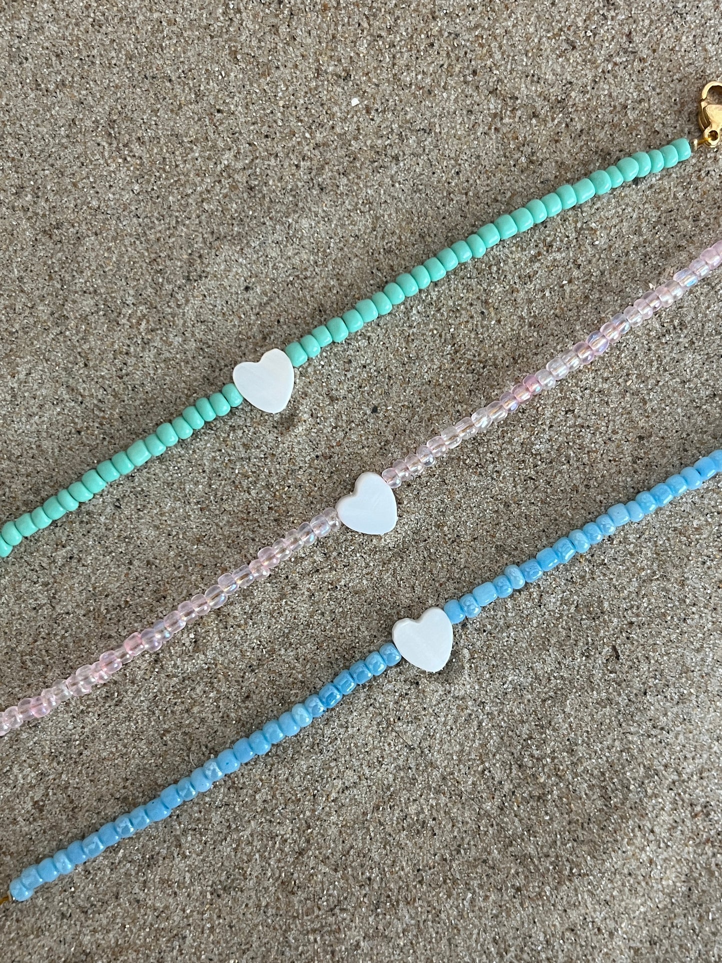 bracelet coeur perles