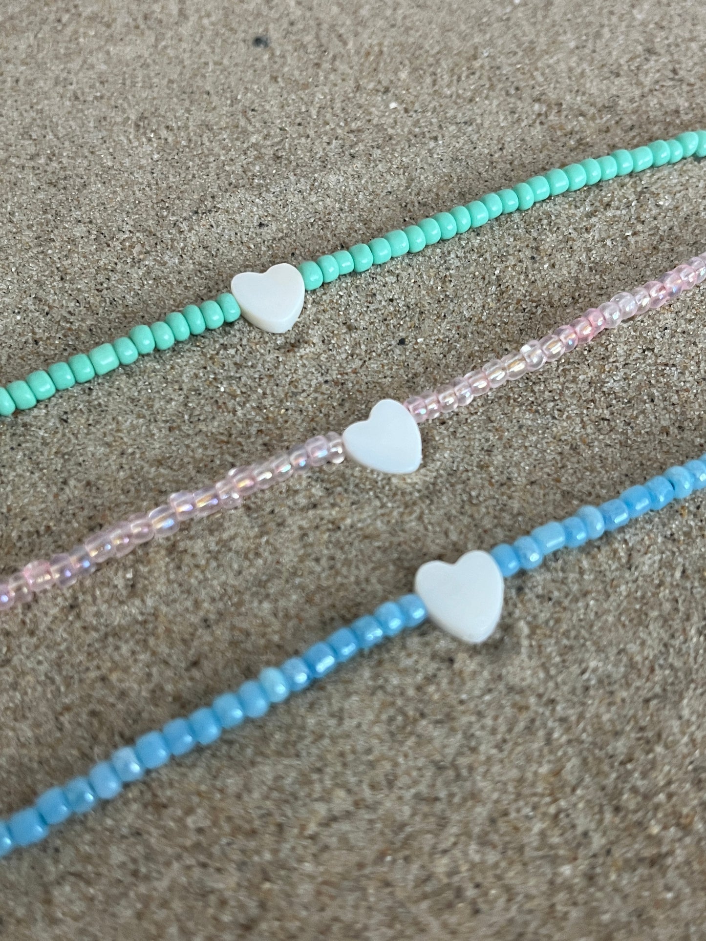 bracelet perles coeur