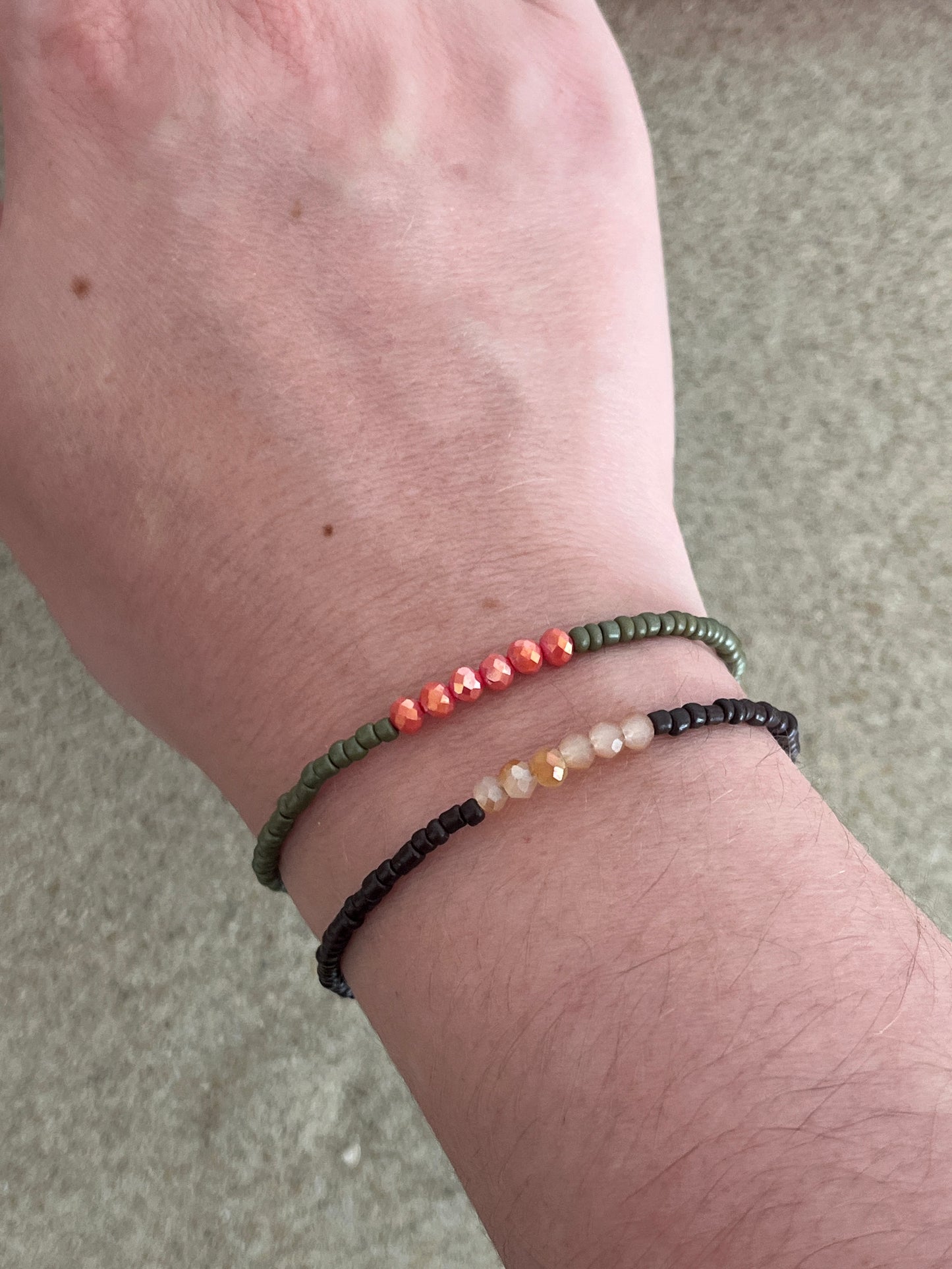 bracelet perles de verre