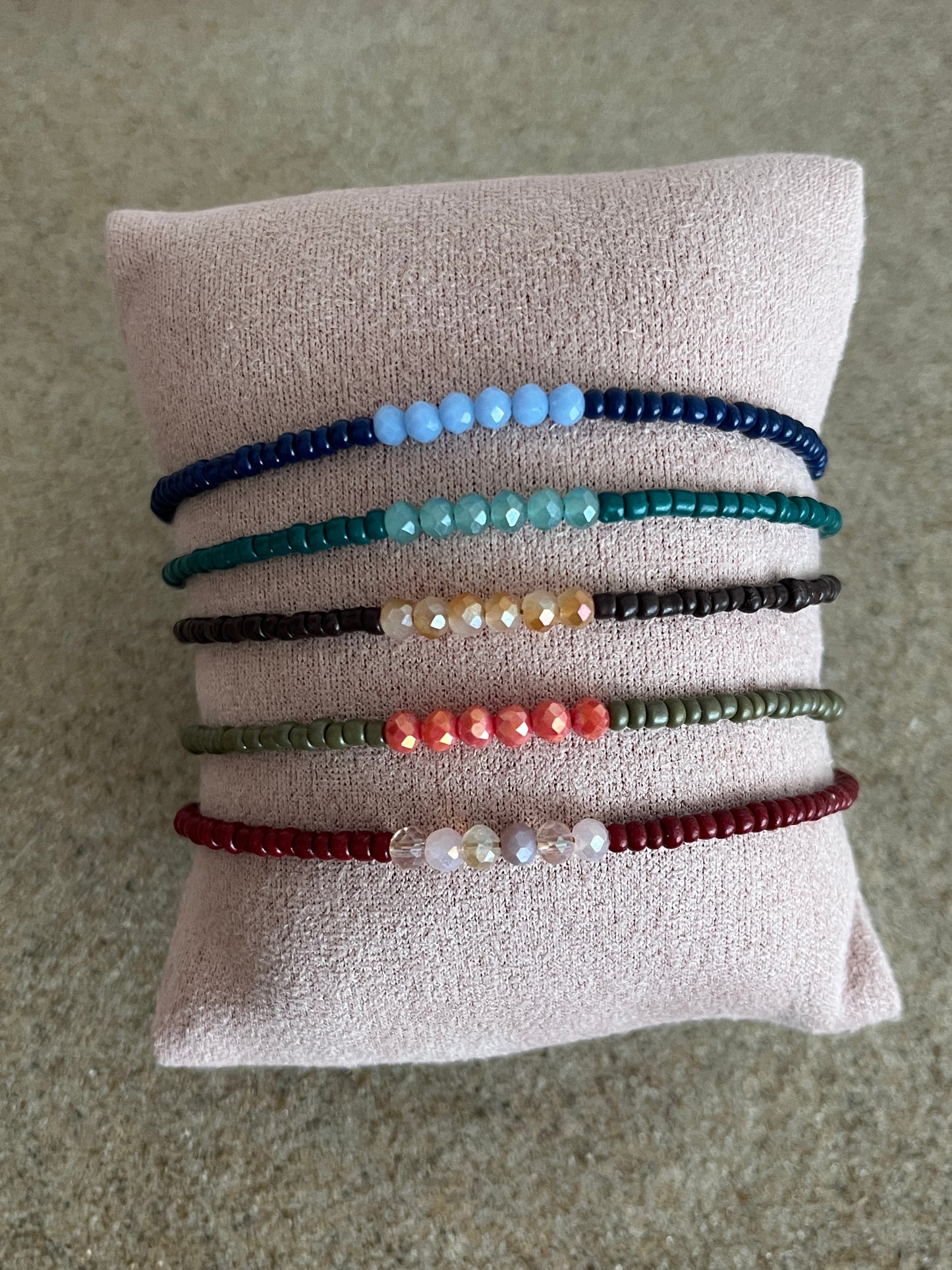 bracelets perles de verre
