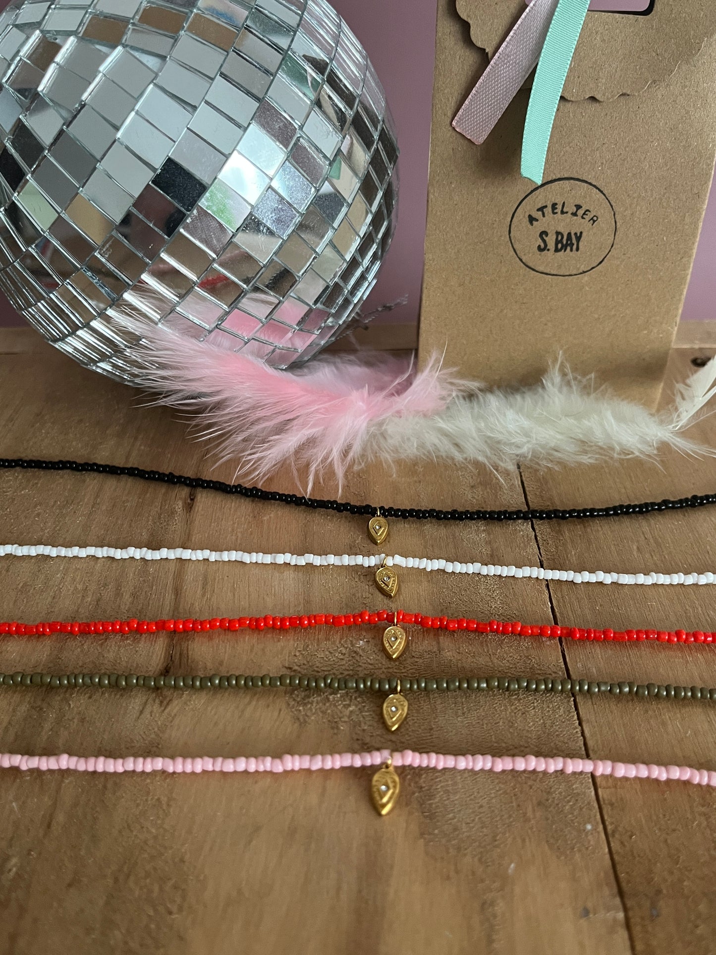 collier perles fines minimaliste