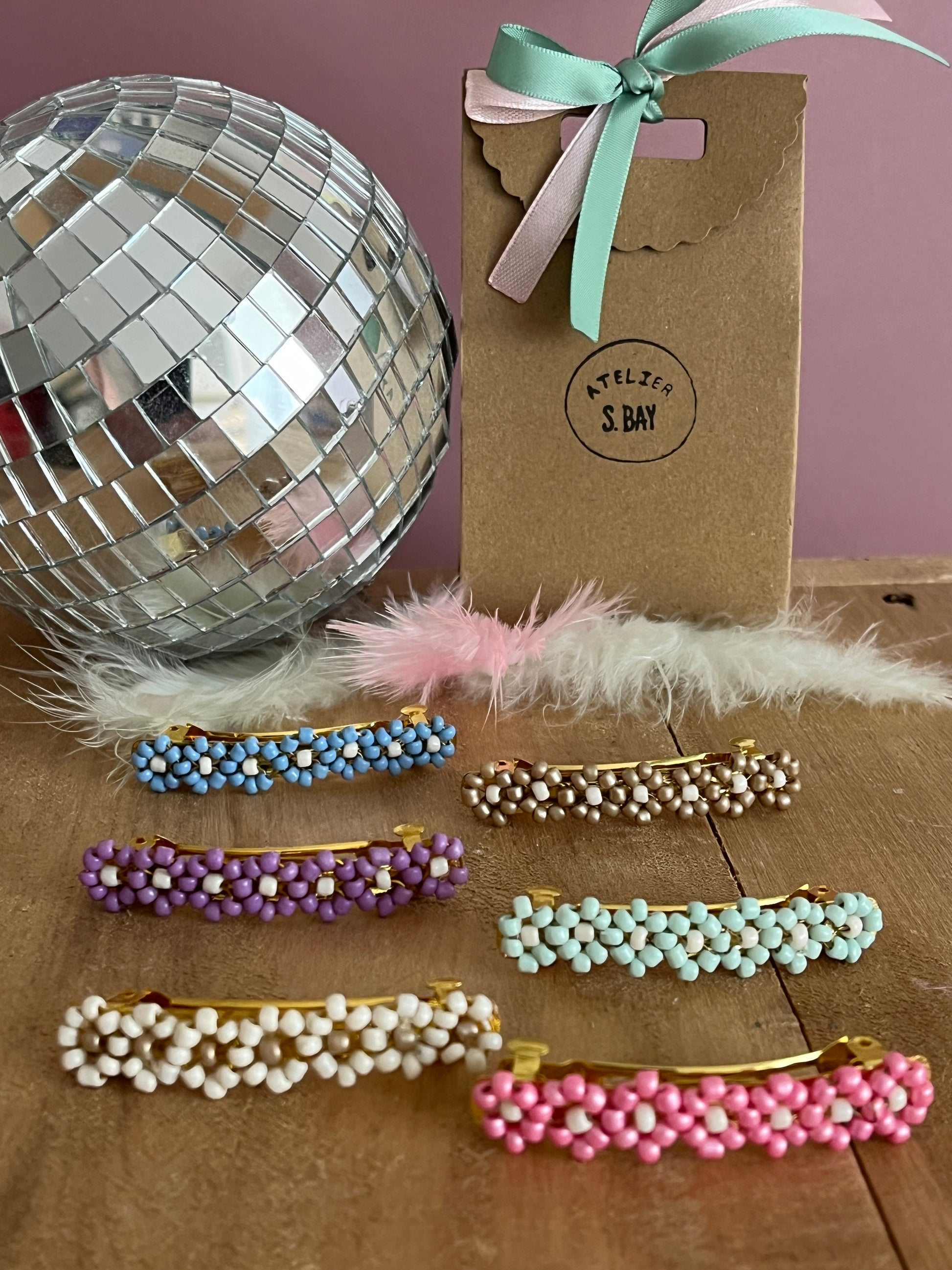barrettes perles cheveux