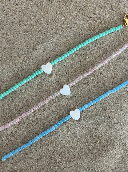 bracelet coeur perles