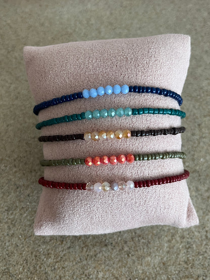 bracelets perles de verre