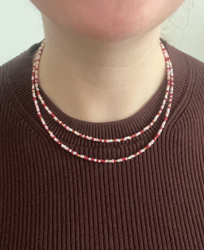 collier doublerang perles