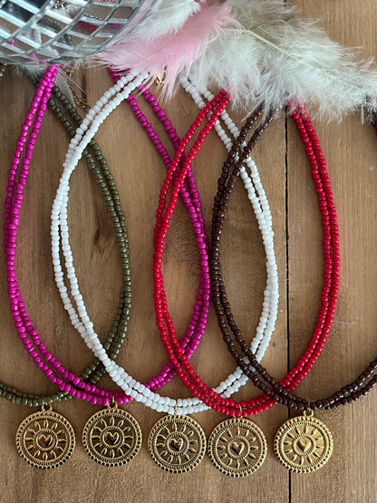 collier medaillon coeur