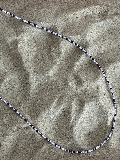 collier sautoir violet