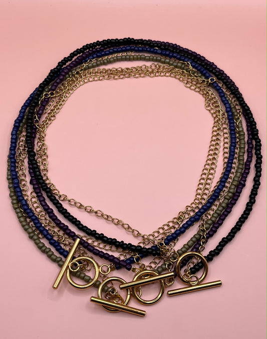 Coco  Porte clés en perles et coeur acier inoxydable – ateliersbay