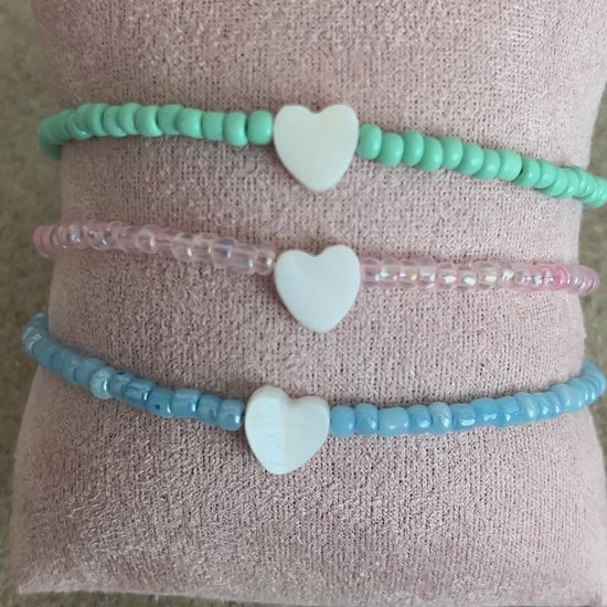 bracelet coeur perles tendance