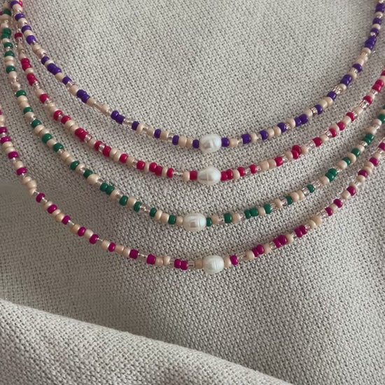 collier perles faitsmain brillant