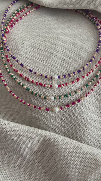 collier perles faitsmain brillant