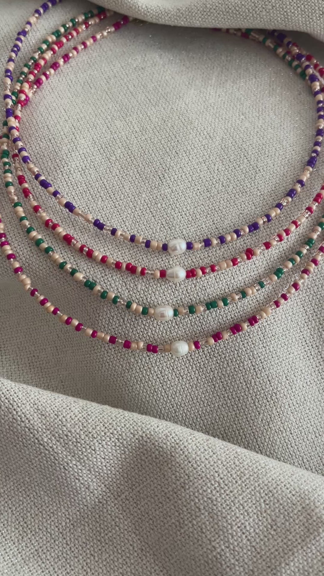 collier perles faitsmain brillant